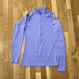 NIKE PRO Dri-Fit Long Sleeve Purple Quarter Zip